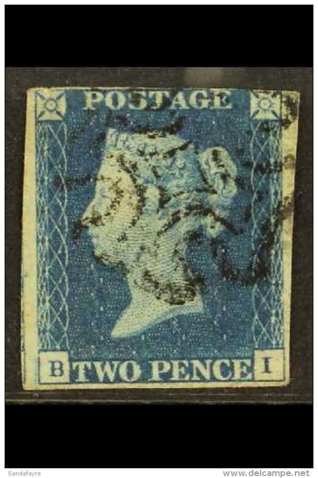 1840  2d Blue 'B I' Plate 2, SG 5, Used Black MC With 3+ Good Margins. An Attractive Example. For More Images,... - Sonstige & Ohne Zuordnung