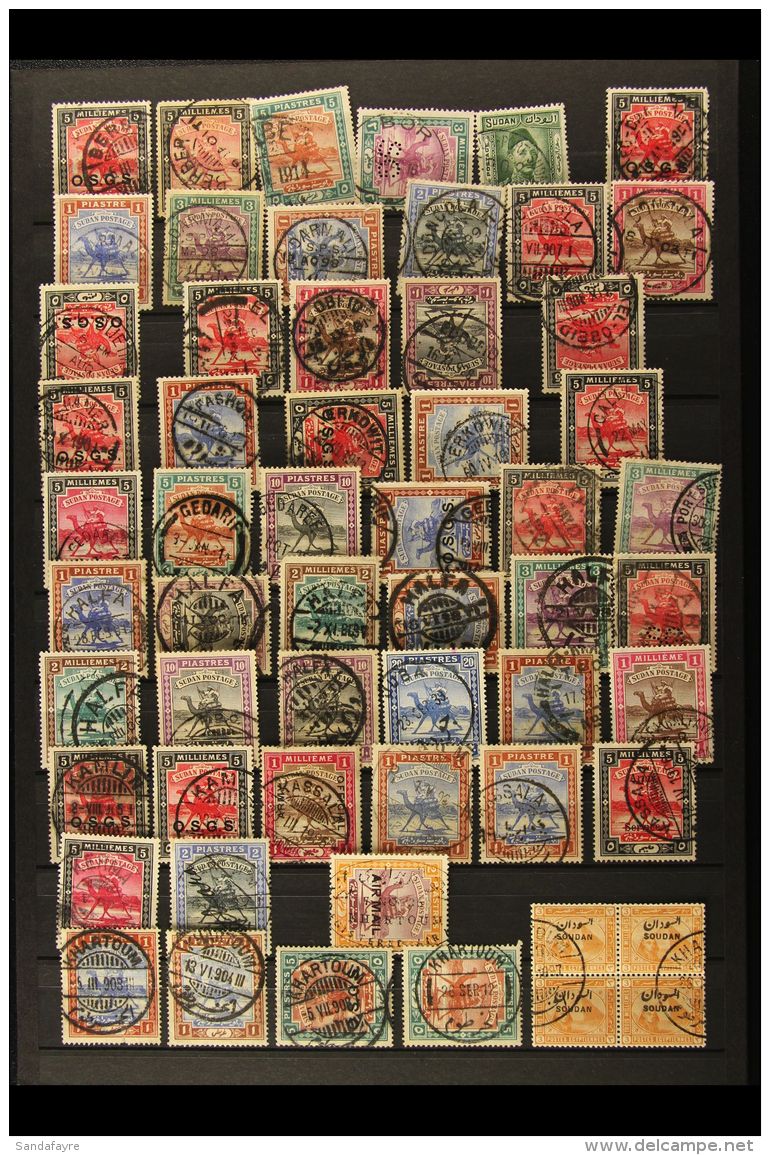 1897-1952 POSTMARK COLLECTION  An Fascinating Collection Of Fine Used Postal, Official, Army Service, Postage Due... - Sudan (...-1951)