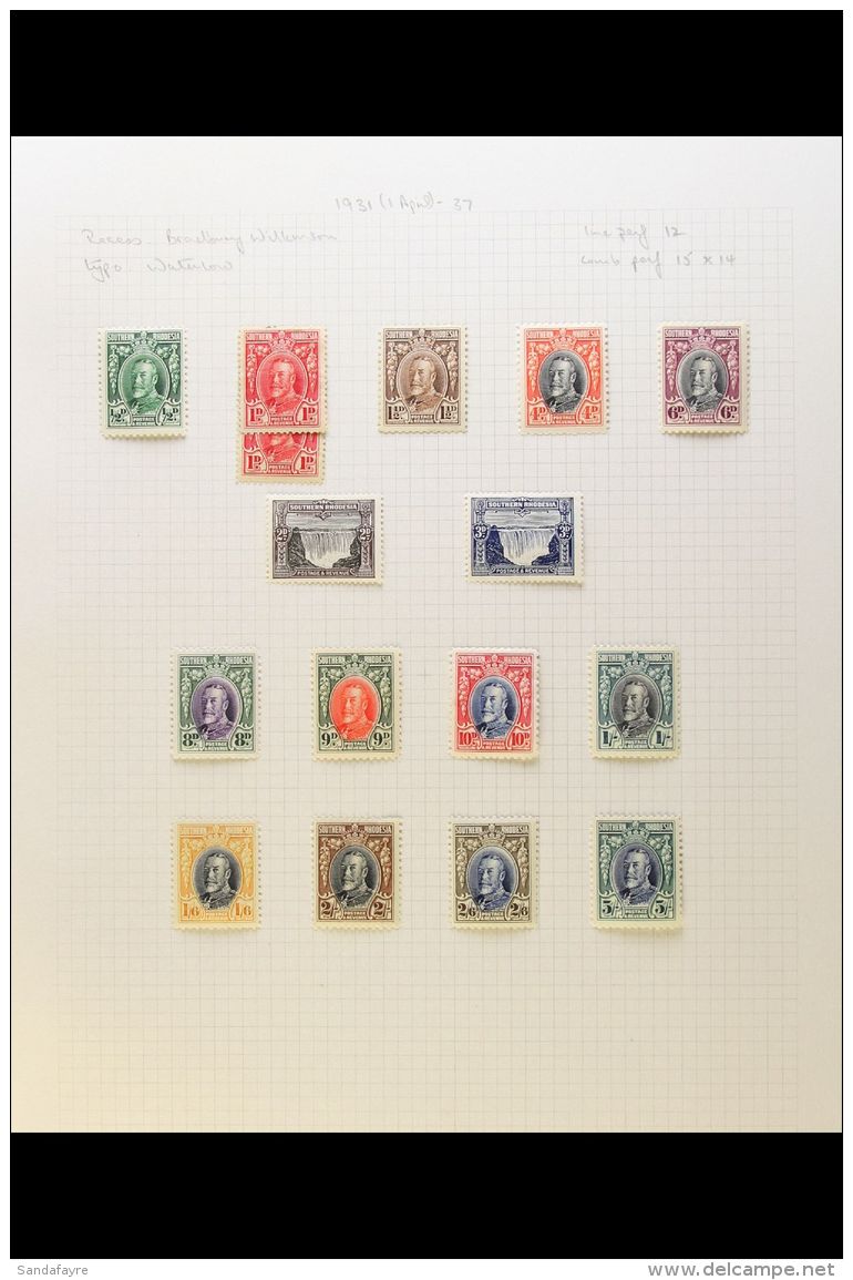 1924-1964 VERY FINE MINT COLLECTION  Presented On Album Pages. Includes 1924-29 "Admirals" With Most Values To... - Rhodésie Du Sud (...-1964)
