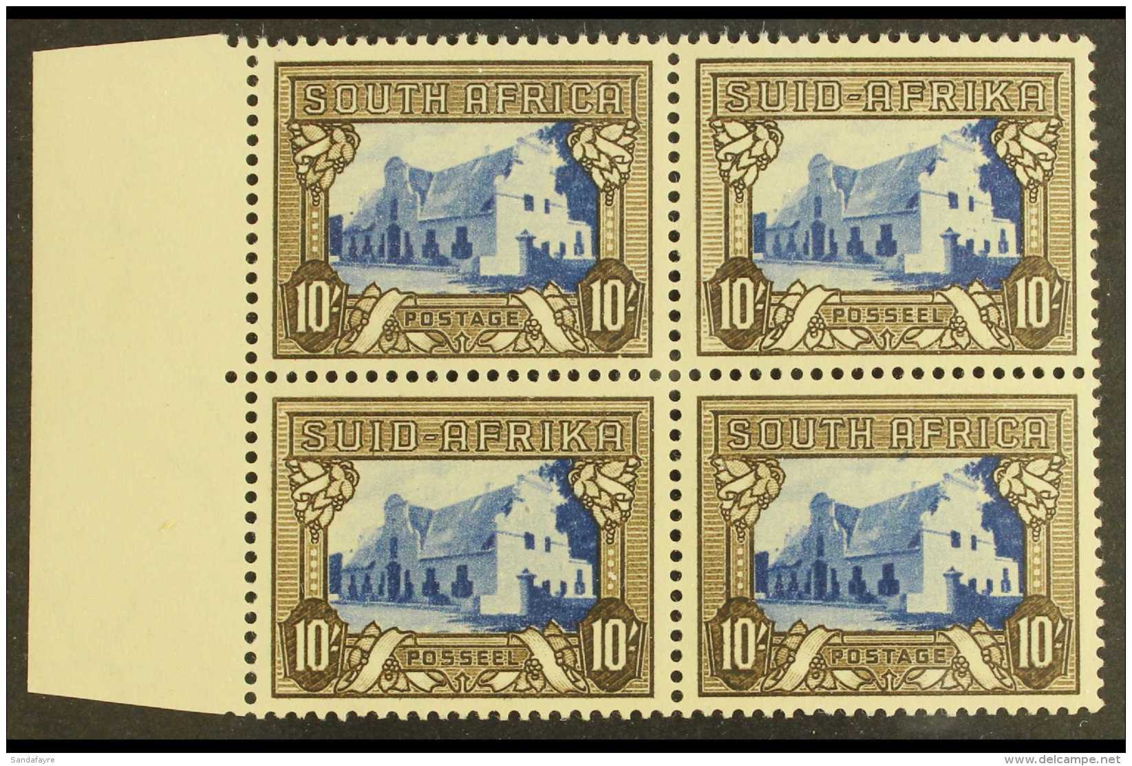 1933-48  10s Blue &amp; Sepia, SG 64c, In A Marginal Block Of Four, Stamps Never Hinged Mint. For More Images,... - Ohne Zuordnung