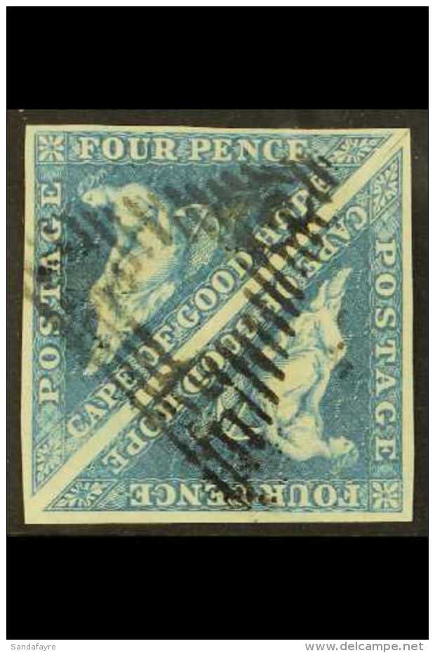 CAPE OF GOOD HOPE  1855-63 4d Blue/white Paper, SG 6a, Very Fine Used "Tete Beche" Pair With 4 Margins, Cancelled... - Ohne Zuordnung