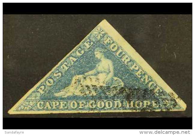 CAPE OF GOOD HOPE  1855-63 4d Blue/white Paper, SG 6a, Used With 3 Margins For More Images, Please Visit... - Ohne Zuordnung