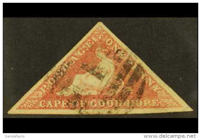 CAPE OF GOOD HOPE  1855-63 1d Rose, SG 5a, Very Fine Used With 3 Large Margins &amp; Light Numeral Cancellation... - Ohne Zuordnung