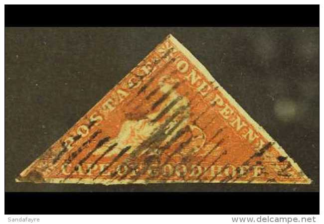 CAPE OF GOOD HOPE  1853 1d Brick Red On Lightly Blued Paper, SG 3, Used With 3 Margins. Cat &pound;350 For More... - Ohne Zuordnung