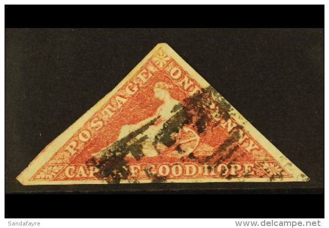 CAPE OF GOOD HOPE  1855-63 1d Deep Rose Red, Watermark Sideways, SG 5ba, Attractive With Three Good Margins And... - Ohne Zuordnung