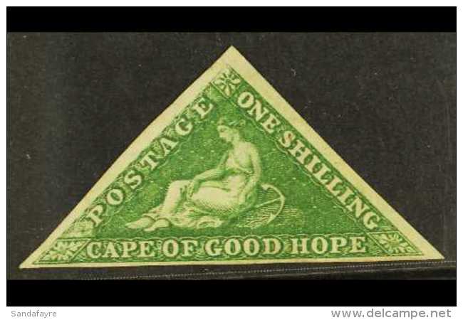 CAPE OF GOOD HOPE  1858 1s Bright Yellow- Green / White Paper, SG 8, Superb Unused With 3 Small To Large Neat... - Ohne Zuordnung
