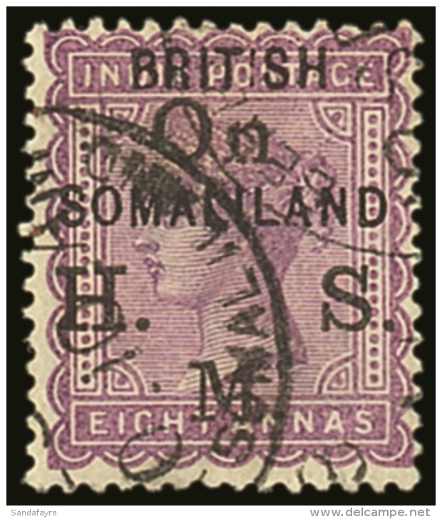 OFFICIAL  1903 8a Dull Mauve, SG O4, Fine Used, Pressed Crease Barely Detracts. Scarce. For More Images, Please... - Somaliland (Herrschaft ...-1959)