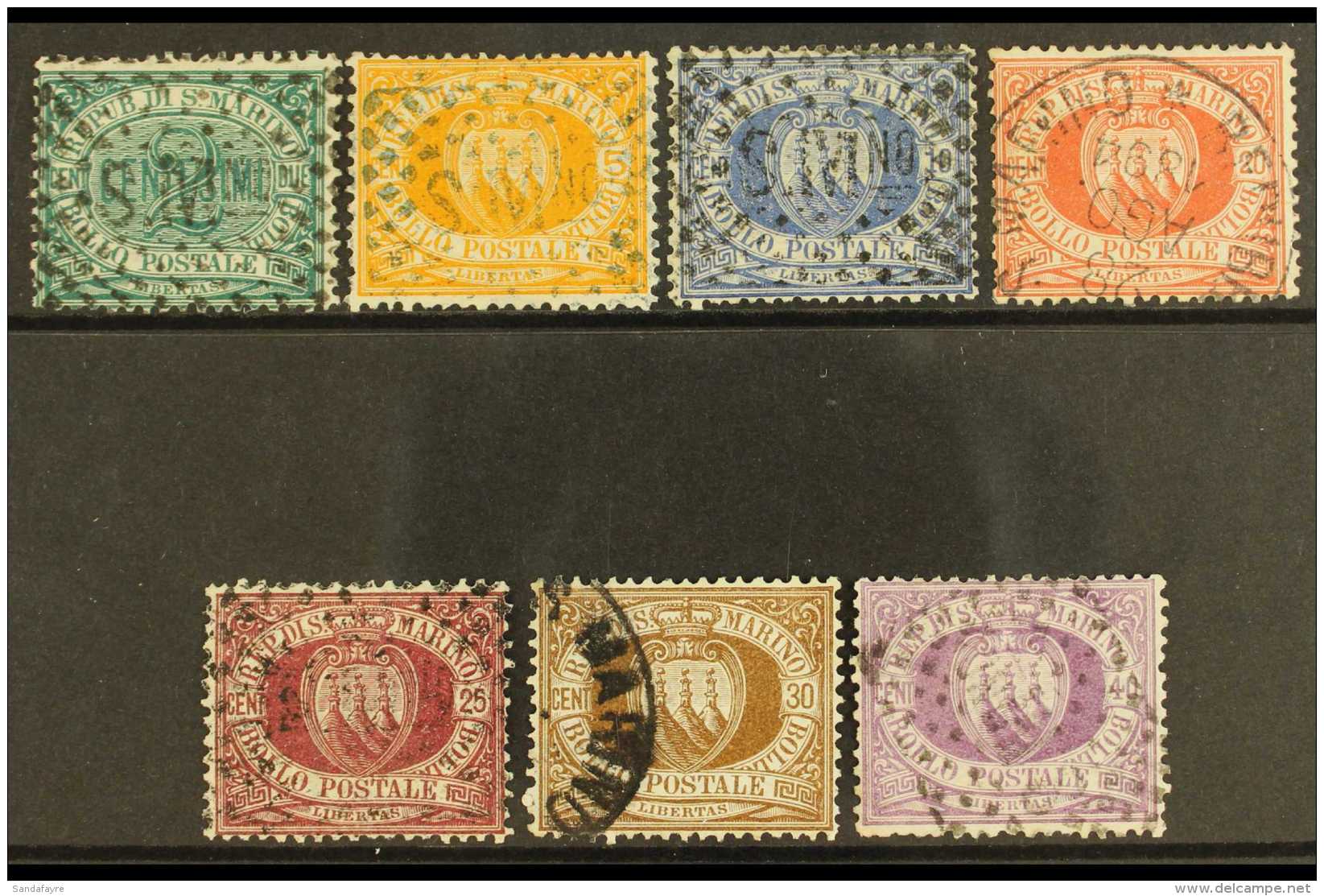 1877  Complete Set To 40c, Sass S1, Very Fine And Fresh Used, All With Good Perforations. (7 Stamps) For More... - Sonstige & Ohne Zuordnung
