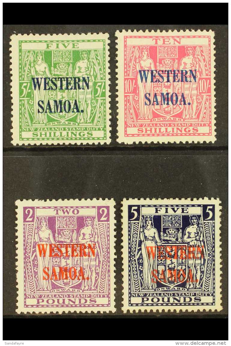 1935 - 1942  Postal Fiscal Set Complete, On Wiggins Teape Paper, SG 194a/d, Fine And Fresh Mint. Rare Set. (4... - Samoa