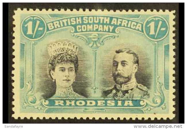 1910-13  1s Grey-black &amp; Deep Blue-green Double Heads, SG 151, Very Fine Mint, Fresh. For More Images, Please... - Andere & Zonder Classificatie