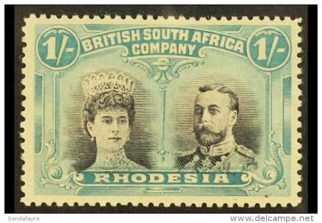 1910-13  1s Grey-black &amp; Deep Blue-green Double Heads, SG 151, Very Fine Mint, Fresh. For More Images, Please... - Sonstige & Ohne Zuordnung