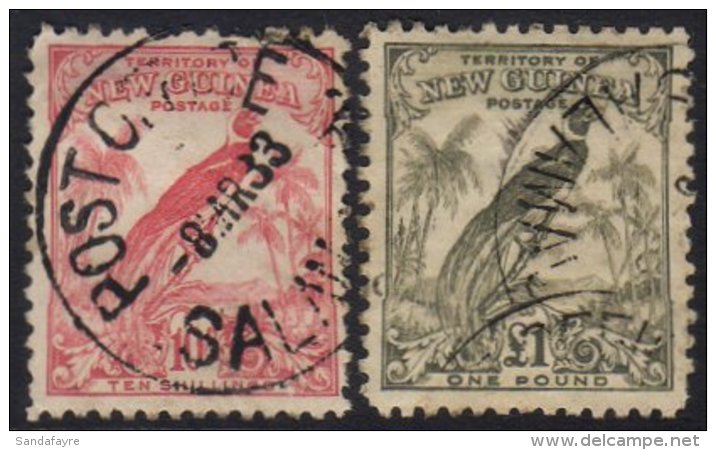 1932-34  10s Pink And &pound;1 Olive Grey SG 188/89, Fine Cds Used. (2) For More Images, Please Visit... - Papua-Neuguinea