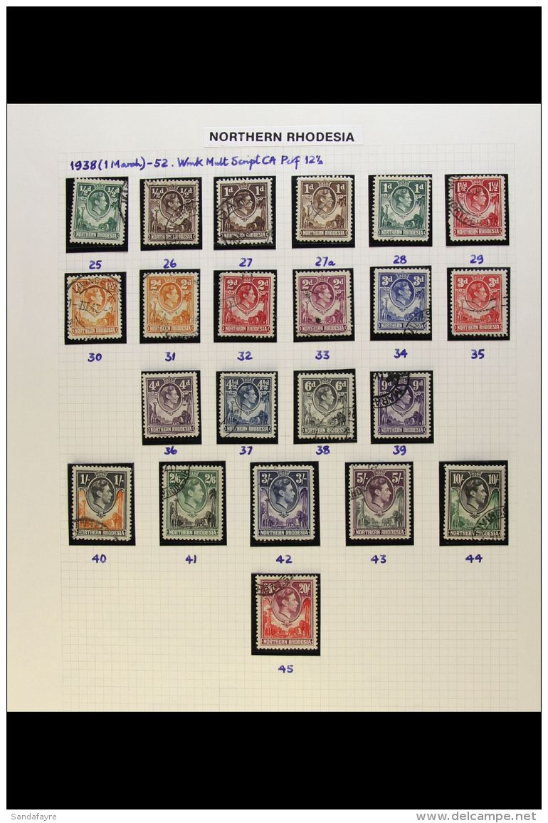 1935-63 COMPLETE USED COLLECTION  An Attractive Collection Presented In Mounts On Album Pages, A Complete Run... - Nordrhodesien (...-1963)