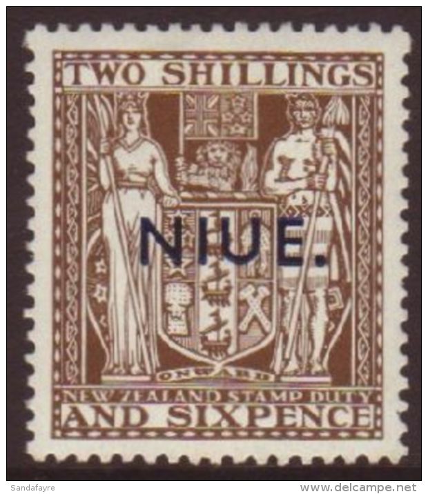 1941  Arms 2s 6d, Single Line Watermark SG 79, Fine Mint.  For More Images, Please Visit... - Niue