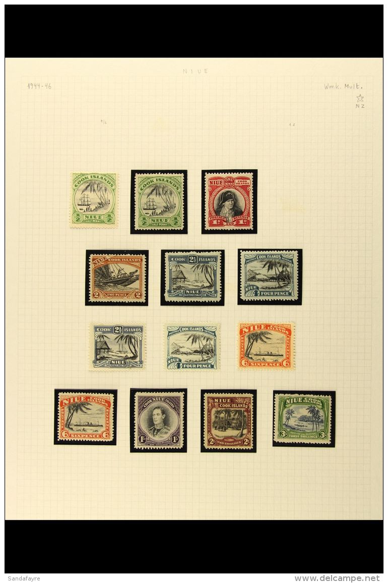 1902-67 FINE MINT COLLECTION  Neatly Presented On Album Pages. Includes 1902 &frac12;d And 1d Two Different Of... - Niue