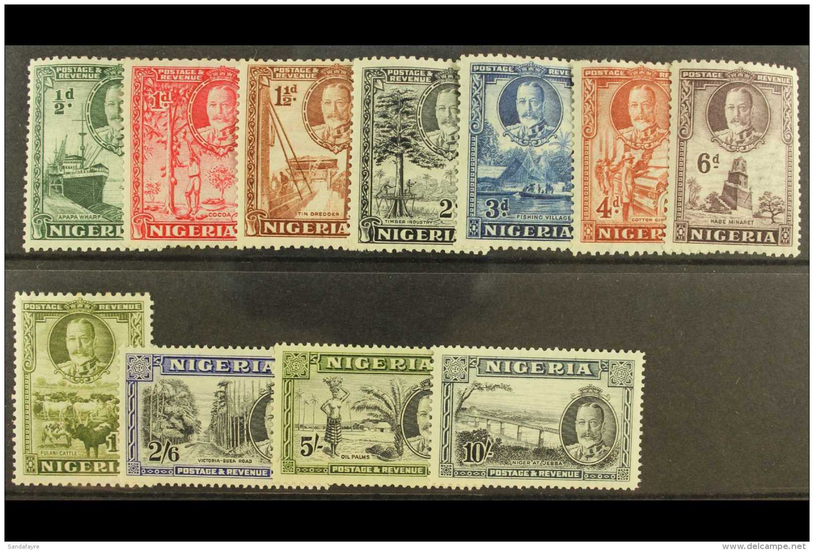 1936  Pictorial Set To 10s, SG 34/44, Lightly Hinged Mint. (11) For More Images, Please Visit... - Nigeria (...-1960)