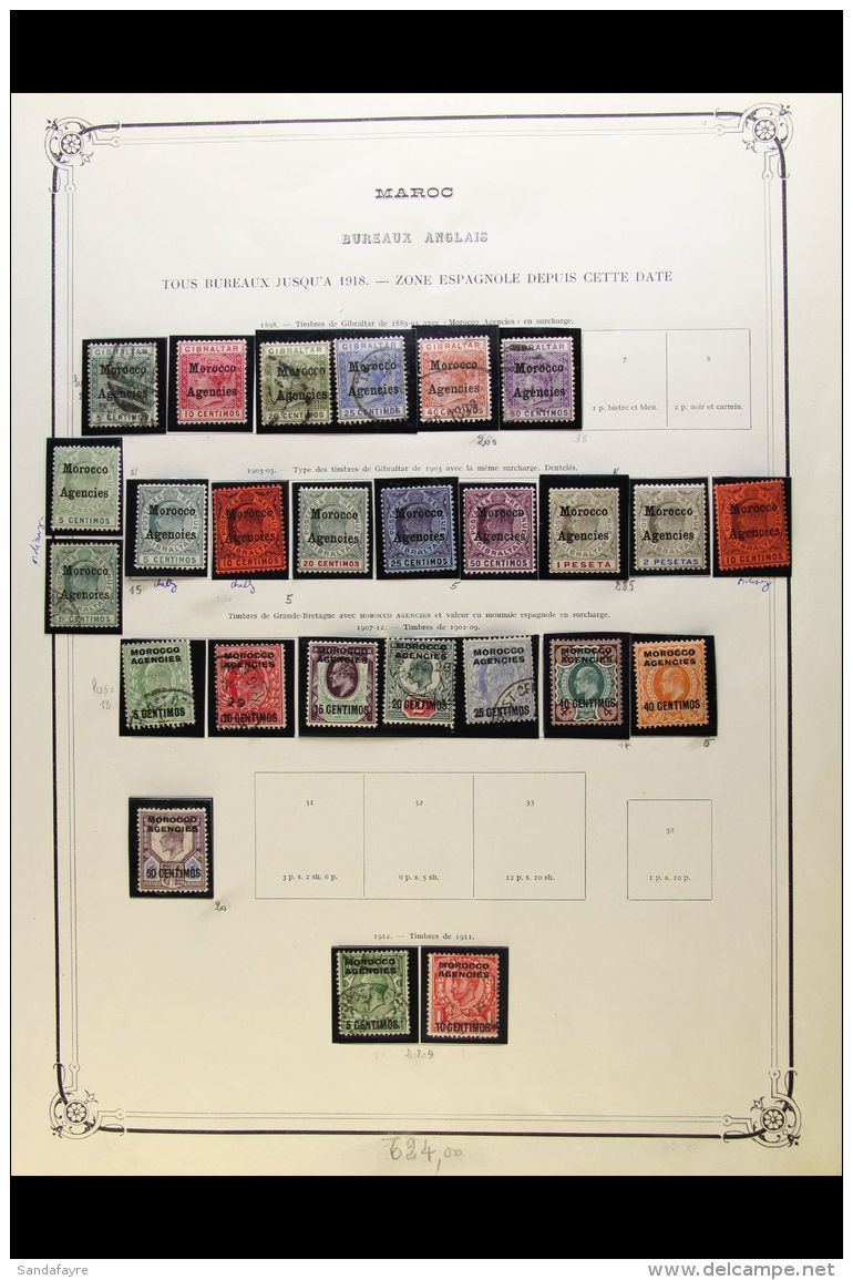 1898-1951 ALL DIFFERENT COLLECTION  On Pages, Mint Or Used, Inc Opts On GIBRALTAR 1899 Vals To 50c Inc 40c Used,... - Other & Unclassified