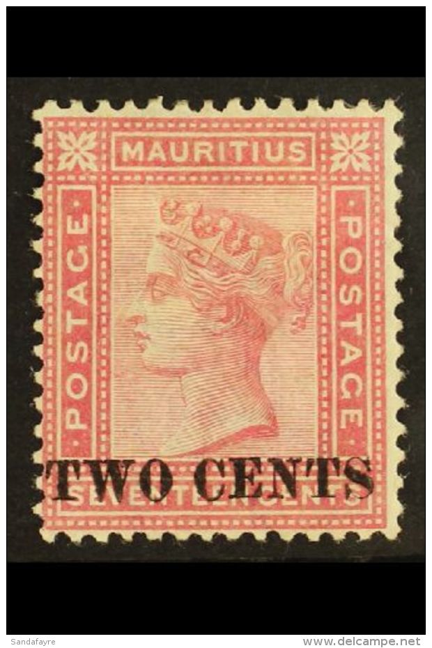 1891  2c On 17c Rose, SG 119, Fine Mint For More Images, Please Visit... - Mauritius (...-1967)