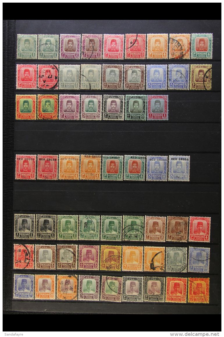 TRENGGANU  1910-1955 MINT &amp; USED COLLECTION On A Stock Page. Includes 1910-19 All Mint Values To $1 &amp;... - Sonstige & Ohne Zuordnung