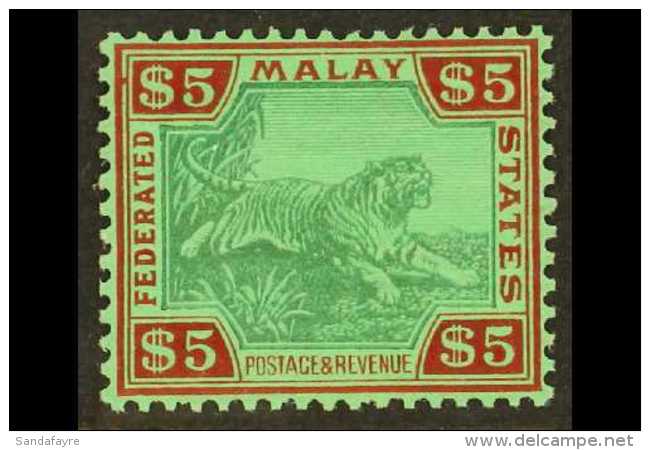 FEDERATED STATES  $5 Green And Red On Green "Tiger", SG 81, Superb Mint. For More Images, Please Visit... - Sonstige & Ohne Zuordnung