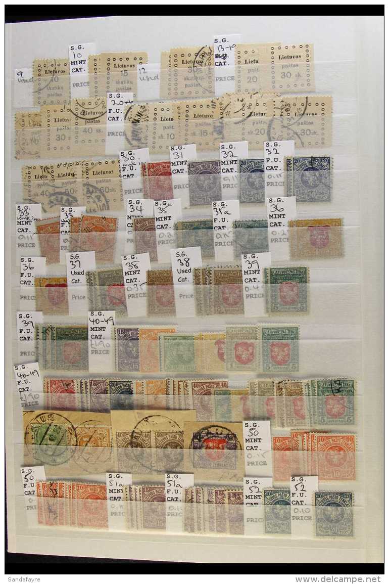 1919-1941 MOUTH- WATERING RANGES!  Mint &amp; Used Stamps With Light Duplication Neatly Arranged On Stock Pages,... - Litauen