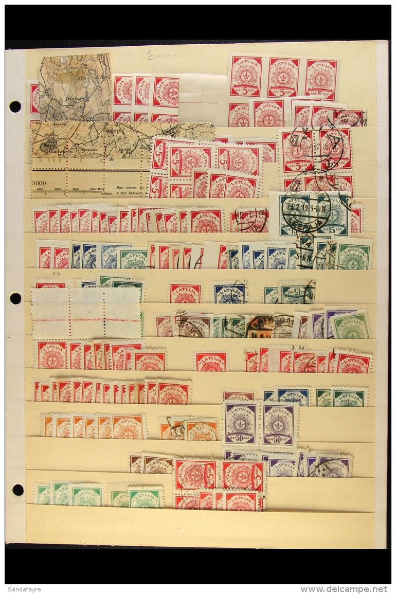 1918-40 MINT &amp; USED STOCK  Excellent  Accumulation With Majority Mint, Includes A Number Of Complete Sets,... - Lettonie