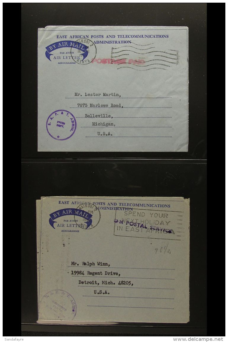 1966-71 OFFICIAL AEROGRAMMES  Official "Postage Paid" Or "On Postal Service" Aerogrammes - A Fascinating... - Vide