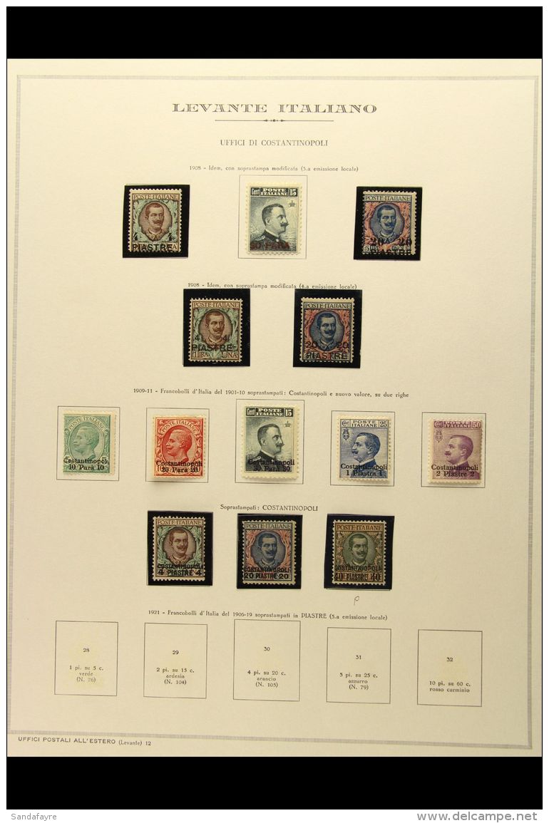 CONSTANTINOPLE  1908 TO 1923 VERY FINE MINT COLLECTION. A Lovely Quality Collection Begins With The 1908 Third... - Otros & Sin Clasificación