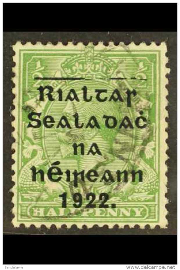 1922  Thom Wide Setting &frac12;d Green, Showing Guide Blocks (Hib. T43a), Fine Cds Used, Scarce ! For More... - Sonstige & Ohne Zuordnung