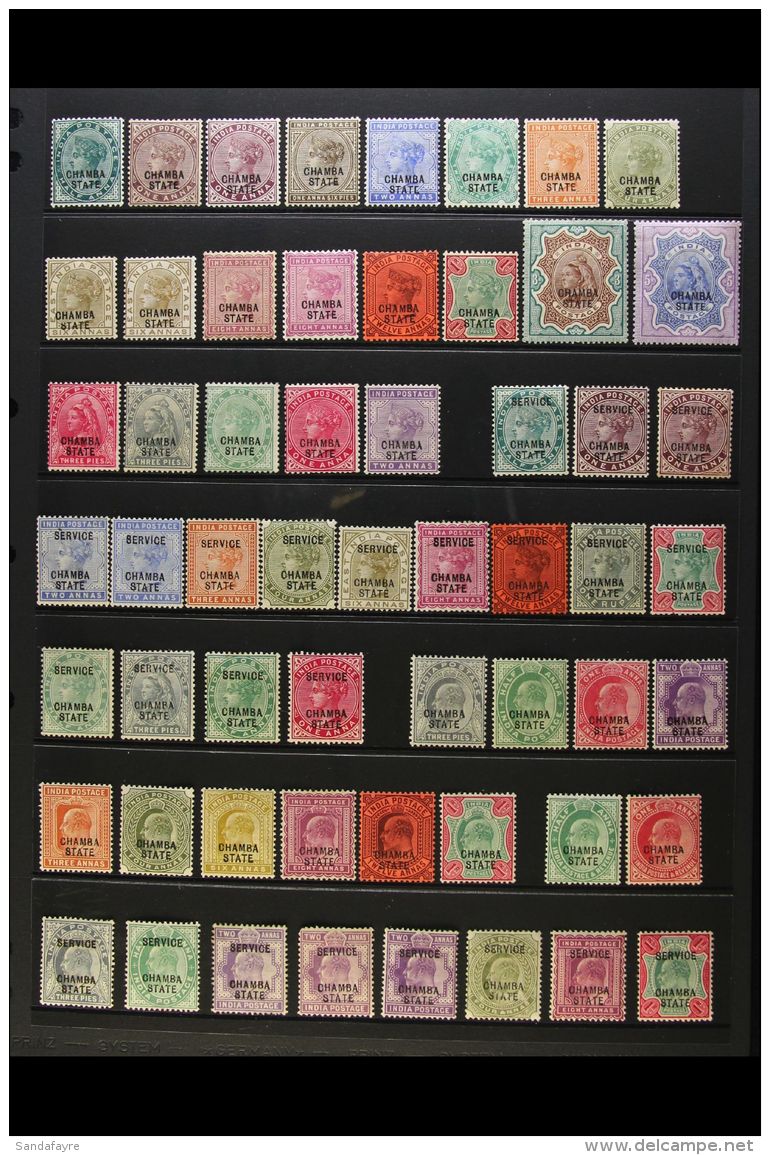 CHAMBA  1887-1911 MINT COLLECTION On A Stock Page. Includes 1887-95 Range With Most Values To 3r &amp; 5r,... - Sonstige & Ohne Zuordnung