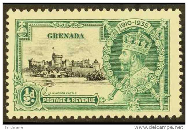 1935  Silver Jubilee &frac12;d With "Kite And Horizontal Log" Variety, SG 145l, Fine Fresh Mint. For More Images,... - Grenada (...-1974)