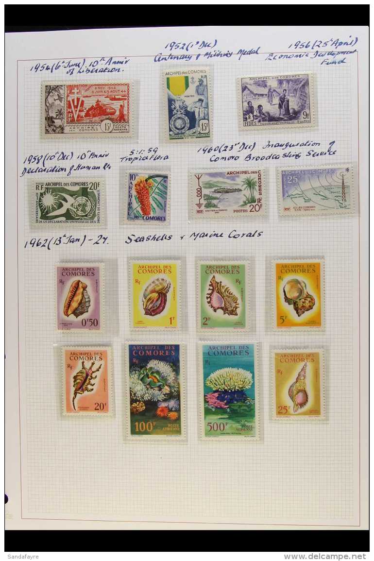 COMORO ISLANDS  1950-71 Very Fine Mint Collection, Almost Complete For The Period, And With All Of The Air Post... - Sonstige & Ohne Zuordnung