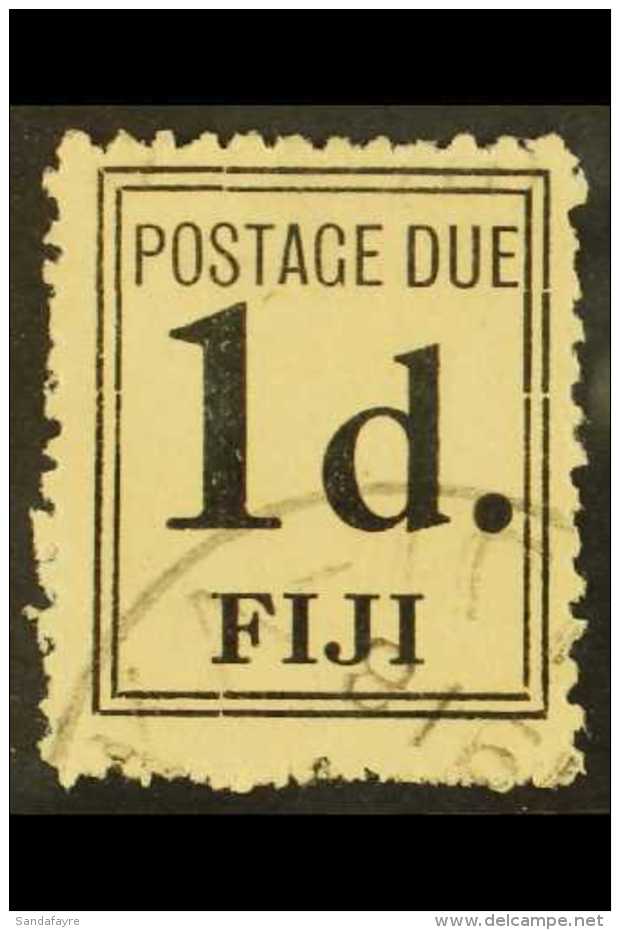 POSTAGE DUE  1917 1d Black Narrow Setting, SG D5b, Very Fine Used With 1918 Cds Cancellation. Only 2520 Issued.... - Fidschi-Inseln (...-1970)