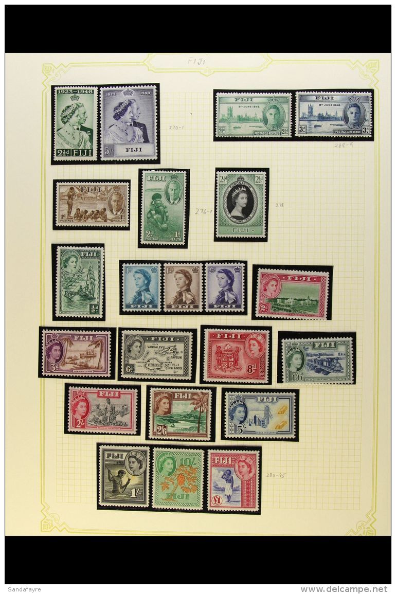 1935-83 FINE MINT COLLECTION  An All Different Collection On Album Pages Which Includes 1935 Silver Jubilee Set,... - Fidschi-Inseln (...-1970)