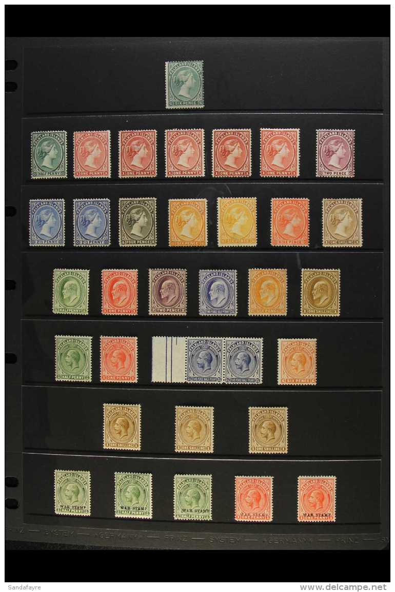 1878-1935 ATTRACTIVE MINT COLLECTION CAT &pound;1350+  A Most Attractive Fine Mint Collection With Some Shades... - Falklandinseln