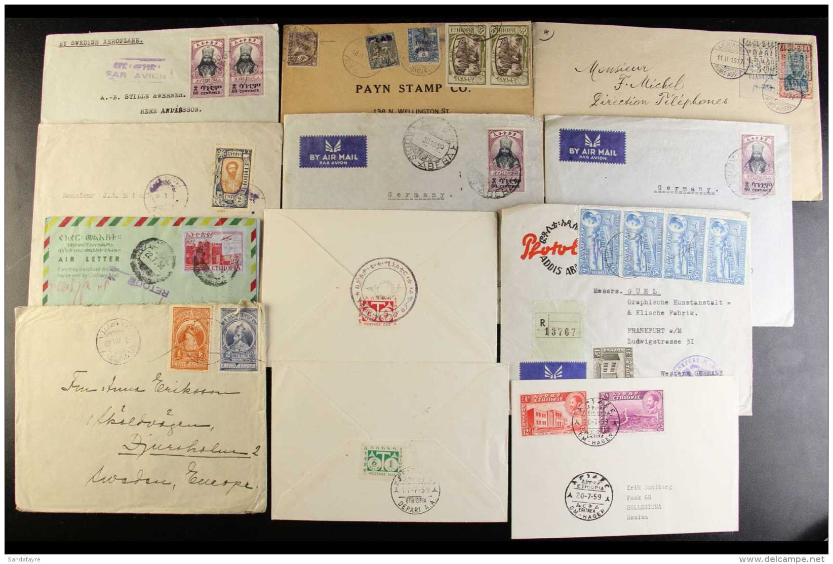 1917 - 1960's COVERS ORIGINAL ACCUMULATION  In A Box Containing A Very Interesting Accumulation Of Covers,... - Äthiopien