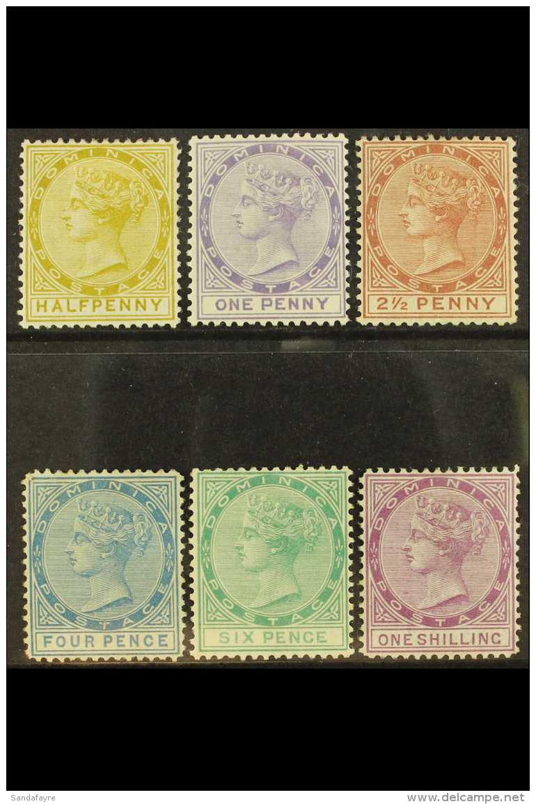 1877-9  &frac12;d To 1s Complete, Perf.14, Wmk Crown CC Set, SG 4/9, Mint (6). For More Images, Please Visit... - Dominica (...-1978)