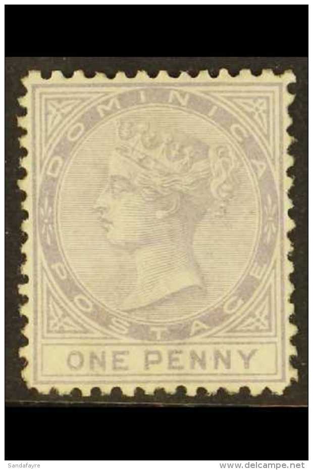 1874  1d Lilac, Wmk Crown CC, P.12&frac12;, SG 1, Fine Mint. For More Images, Please Visit... - Dominica (...-1978)