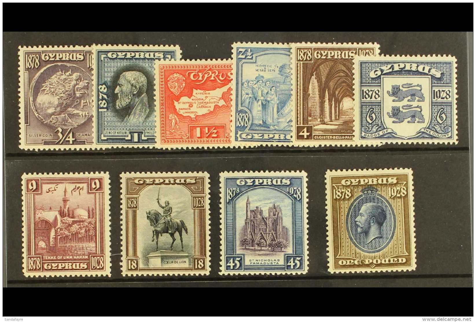 1928  Complete Anniversary Set SG 123/132, Fine Mint. (10 Stamps) For More Images, Please Visit... - Sonstige & Ohne Zuordnung