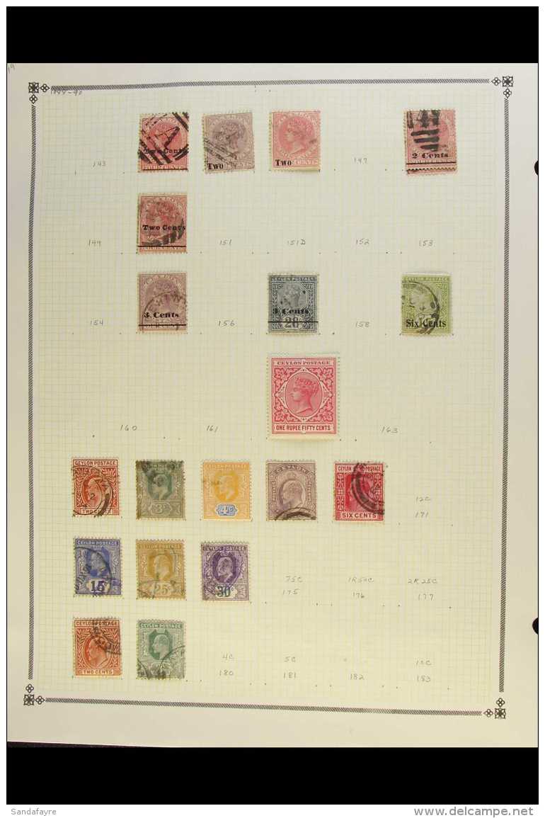 1857-2012 USED COLLECTION  Ceylon And Sri Lanka Issues Laid Out Chronologically On Album Pages, Good Basic... - Ceylon (...-1947)