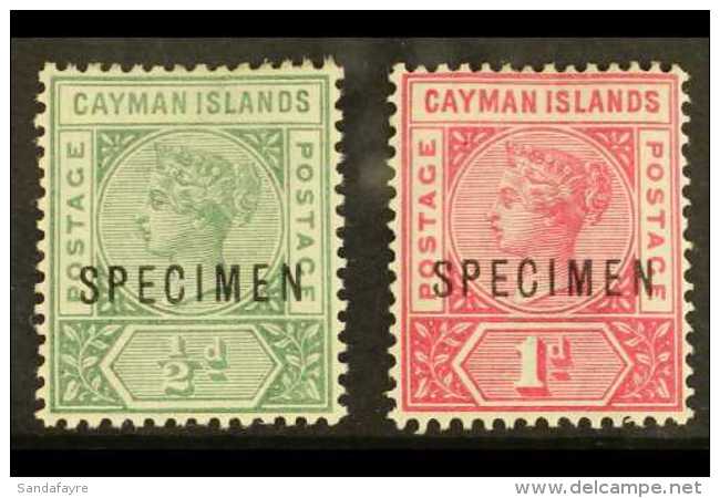 1900  &frac12;d And 1d, Overprinted "SPECIMEN", SG 1/2s, Fresh Mint. (2) For More Images, Please Visit... - Kaimaninseln