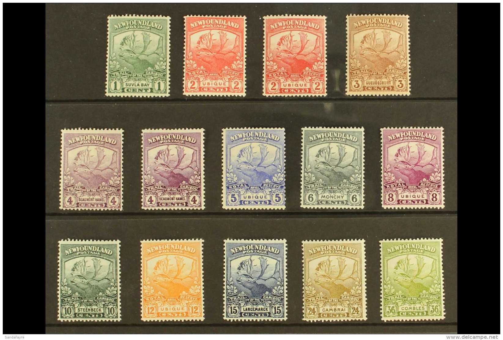 1919  Newfoundland Contingent Complete Set, SG 130/141, Plus Additional 2s And 4c Shades, Very Fine Mint. (14... - Sonstige & Ohne Zuordnung