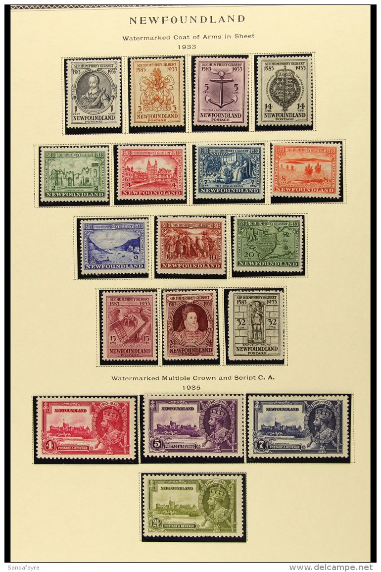 1908-36 MINT COLLECTION  Presented In Mounts On Printed Pages. ALL DIFFERENT And Includes 1919 Most Caribou... - Sonstige & Ohne Zuordnung