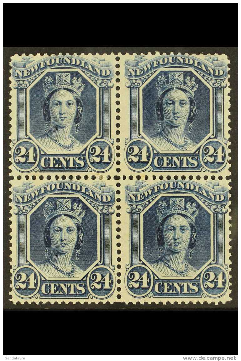 1865 - 70  24c Blue Queen Victoria, SG 30 Superb Mint Block Of 4. For More Images, Please Visit... - Other & Unclassified