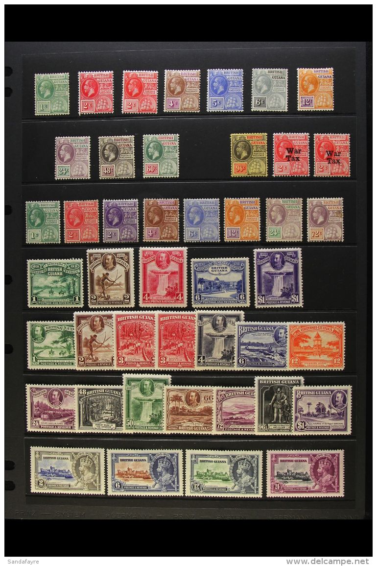 1913-35 MINT KGV COLLECTION.  A Most Useful Collection Presented On A Stock Page, Inc 1913-21 Set (less 72c),... - Guayana Británica (...-1966)