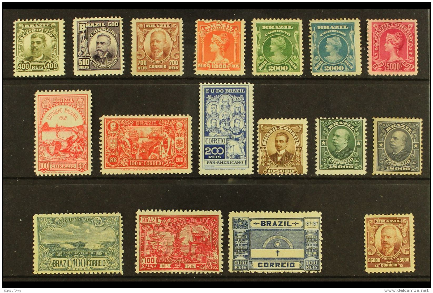 1906-17  MINT GROUP Of Issues, Incl. 1906-16 400r, 500r, 700r, 1000r, Both 2000r &amp; 5000r, 1908/9 Commems... - Sonstige & Ohne Zuordnung