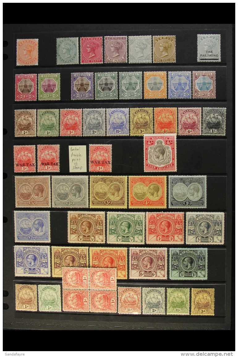 1880-1949 FINE MINT COLLECTION  On Stock Pages, ALL DIFFERENT, Inc 1880 4d, 1883-1904 To 1s Inc 1d &amp; 3d,... - Bermuda