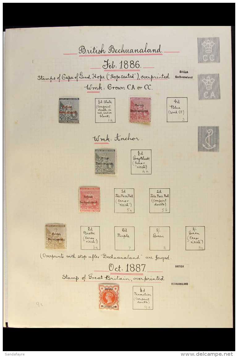 1885-1949 OLD TIME COLLECTION  Nicely Written Up On Leaves, Mint &amp; Used Chiefly All Different Stamps, Inc... - Autres & Non Classés