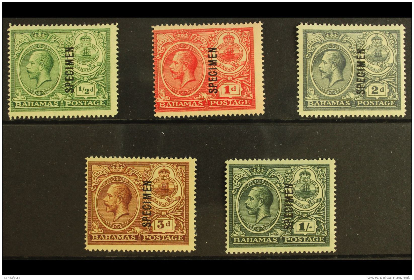 1920  Peace Set Ovptd "Specimen", SG 106s/110s, Very Fine Mint. (5 Stamps) For More Images, Please Visit... - Autres & Non Classés