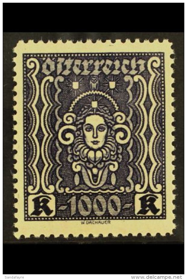 1922-24  1000k Deep Violet On Yellow Perf 11&frac12; (Michel 404 B, SG 505b), Very Fine Never Hinged Mint, Very... - Other & Unclassified